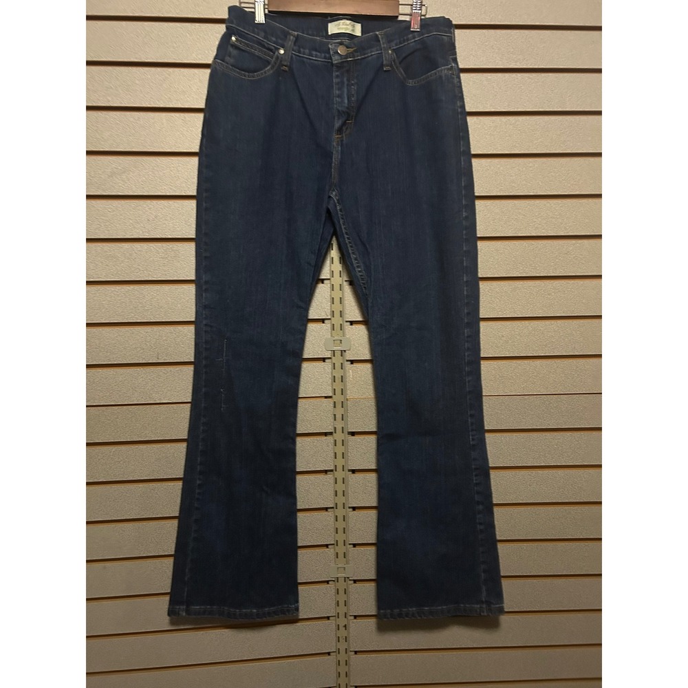As Real as Wrangler Women Dark Wash Western Cowgirl Bootcut Jeans 10x32